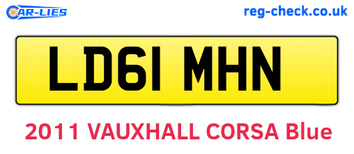 LD61MHN are the vehicle registration plates.