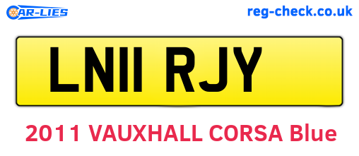 LN11RJY are the vehicle registration plates.