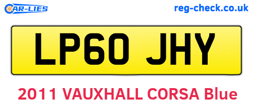 LP60JHY are the vehicle registration plates.