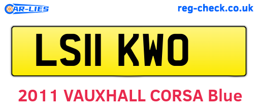 LS11KWO are the vehicle registration plates.