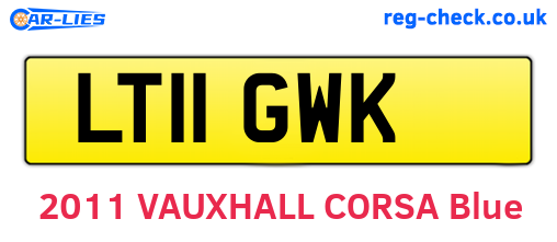 LT11GWK are the vehicle registration plates.