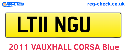 LT11NGU are the vehicle registration plates.