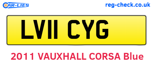 LV11CYG are the vehicle registration plates.