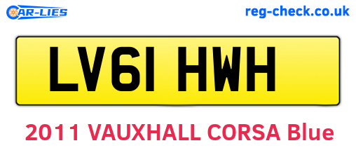 LV61HWH are the vehicle registration plates.