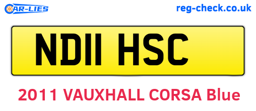 ND11HSC are the vehicle registration plates.