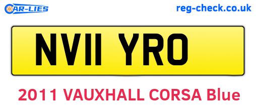 NV11YRO are the vehicle registration plates.