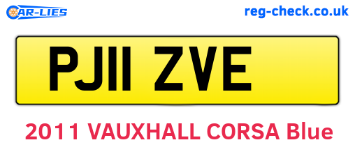 PJ11ZVE are the vehicle registration plates.