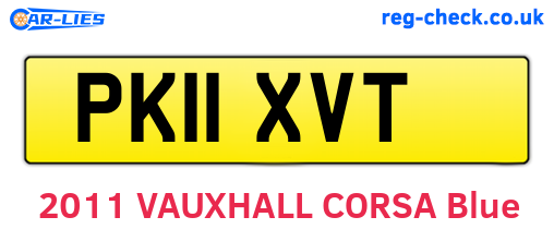 PK11XVT are the vehicle registration plates.