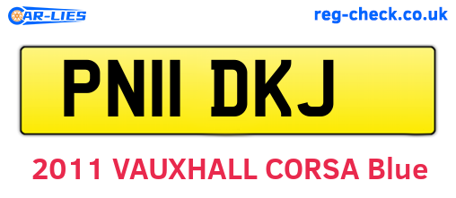 PN11DKJ are the vehicle registration plates.