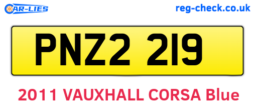 PNZ2219 are the vehicle registration plates.