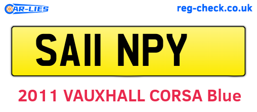 SA11NPY are the vehicle registration plates.