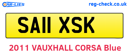 SA11XSK are the vehicle registration plates.