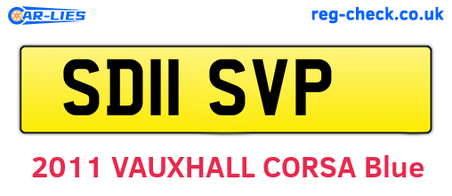 SD11SVP are the vehicle registration plates.