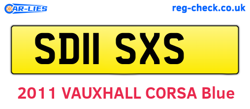 SD11SXS are the vehicle registration plates.