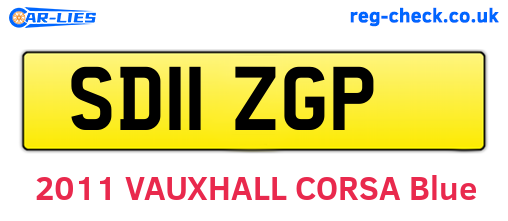 SD11ZGP are the vehicle registration plates.