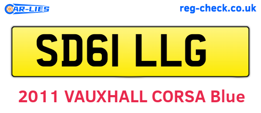 SD61LLG are the vehicle registration plates.