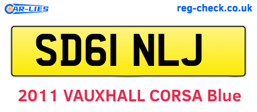 SD61NLJ are the vehicle registration plates.