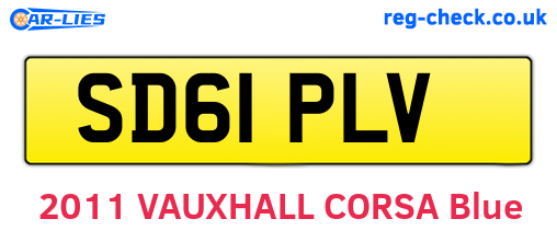 SD61PLV are the vehicle registration plates.