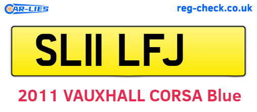 SL11LFJ are the vehicle registration plates.