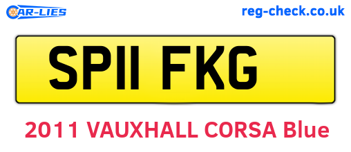 SP11FKG are the vehicle registration plates.