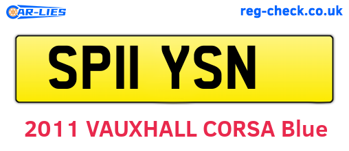 SP11YSN are the vehicle registration plates.