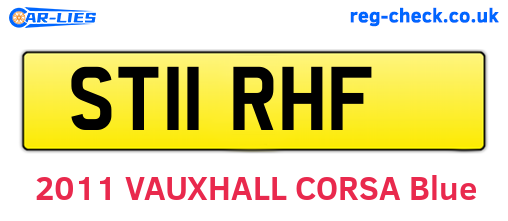 ST11RHF are the vehicle registration plates.