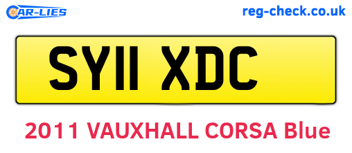 SY11XDC are the vehicle registration plates.