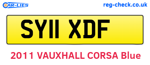 SY11XDF are the vehicle registration plates.