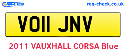 VO11JNV are the vehicle registration plates.