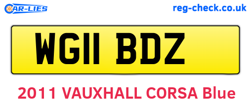 WG11BDZ are the vehicle registration plates.