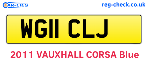 WG11CLJ are the vehicle registration plates.
