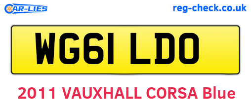 WG61LDO are the vehicle registration plates.