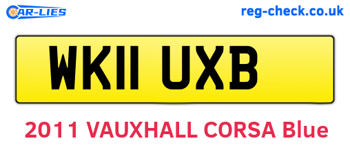 WK11UXB are the vehicle registration plates.