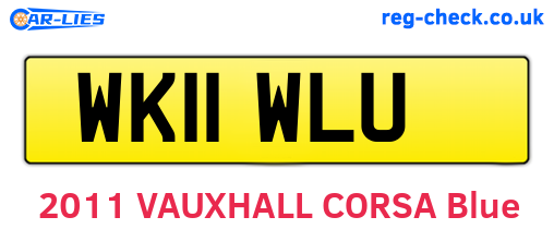 WK11WLU are the vehicle registration plates.