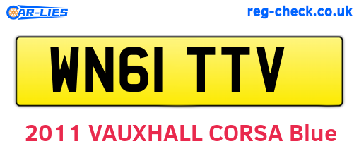 WN61TTV are the vehicle registration plates.