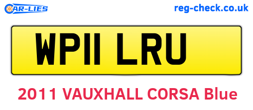 WP11LRU are the vehicle registration plates.