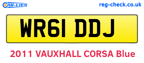 WR61DDJ are the vehicle registration plates.