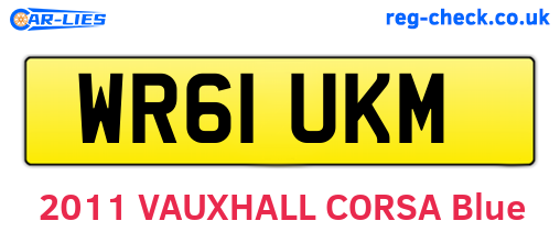 WR61UKM are the vehicle registration plates.