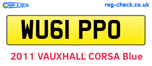 WU61PPO are the vehicle registration plates.