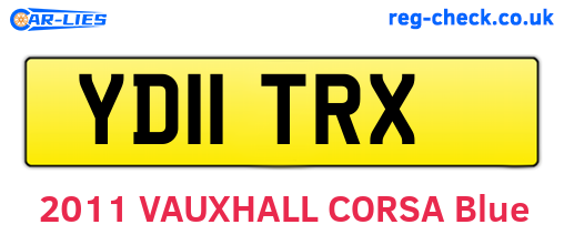 YD11TRX are the vehicle registration plates.