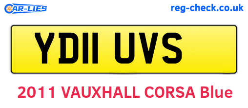 YD11UVS are the vehicle registration plates.