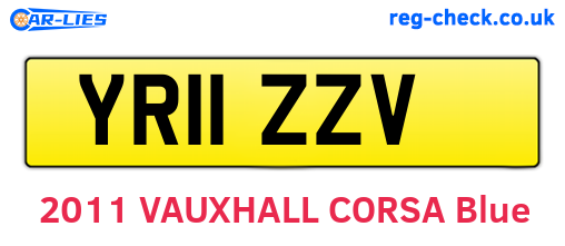 YR11ZZV are the vehicle registration plates.