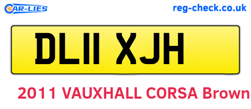 DL11XJH are the vehicle registration plates.