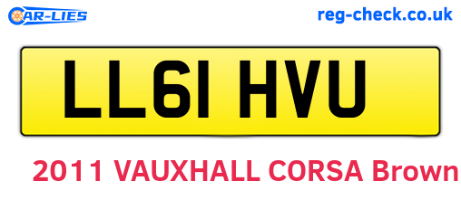 LL61HVU are the vehicle registration plates.