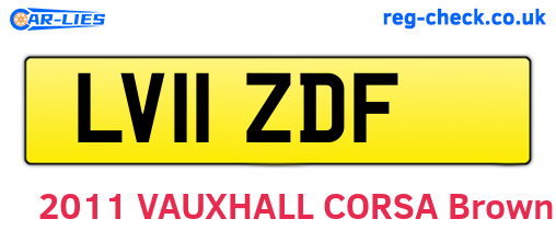 LV11ZDF are the vehicle registration plates.
