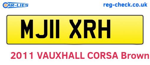 MJ11XRH are the vehicle registration plates.