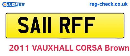SA11RFF are the vehicle registration plates.