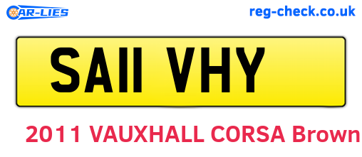 SA11VHY are the vehicle registration plates.