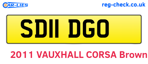 SD11DGO are the vehicle registration plates.