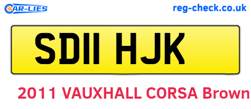 SD11HJK are the vehicle registration plates.